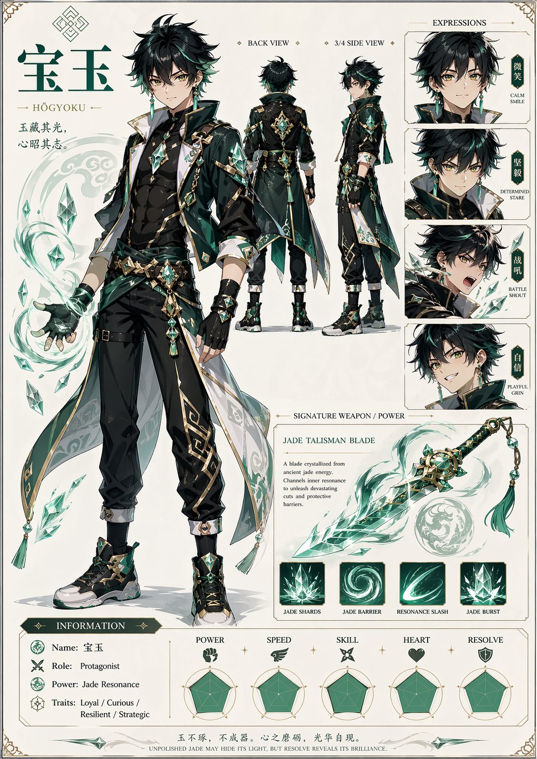 少年漫画風キャラクターシート