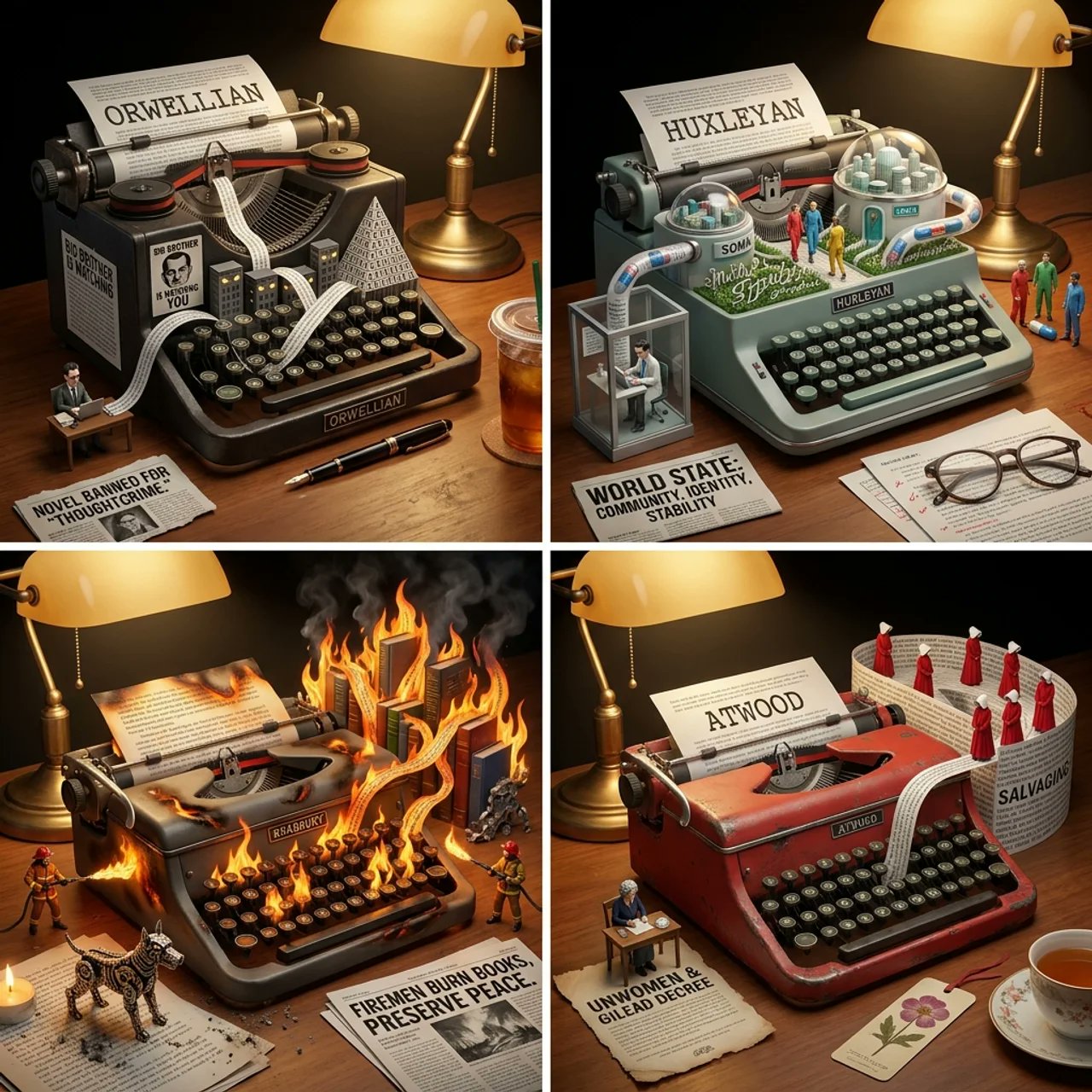 Literary Typewriter Diorama