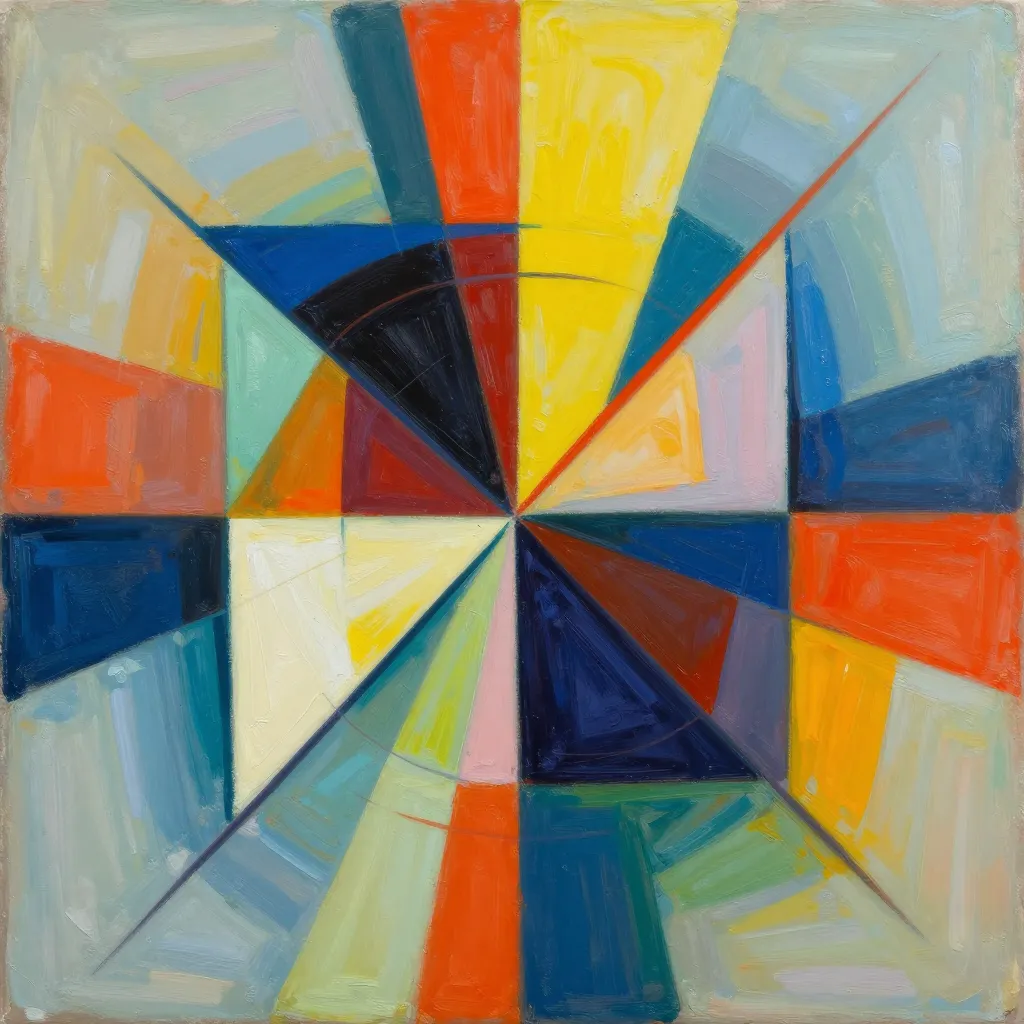 抽象カラー絵画