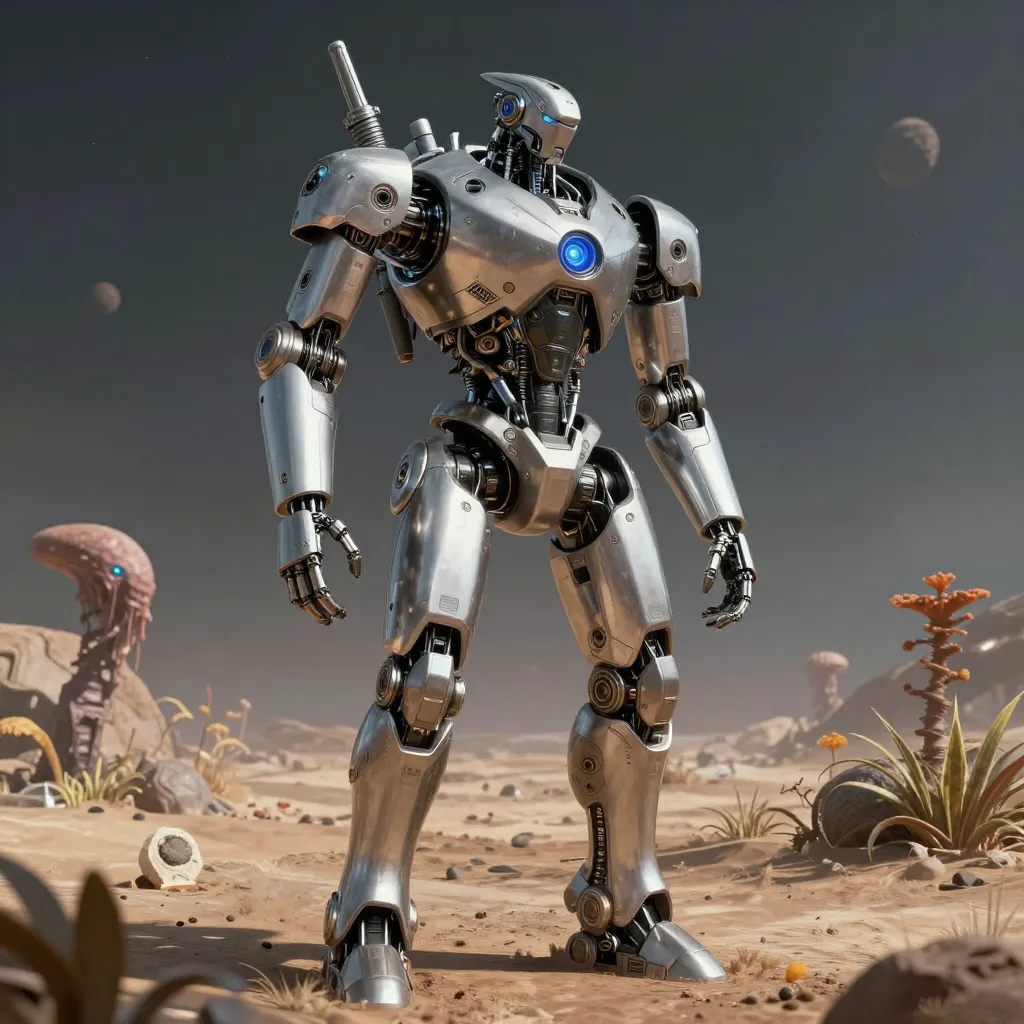 未来型ロボットイラスト