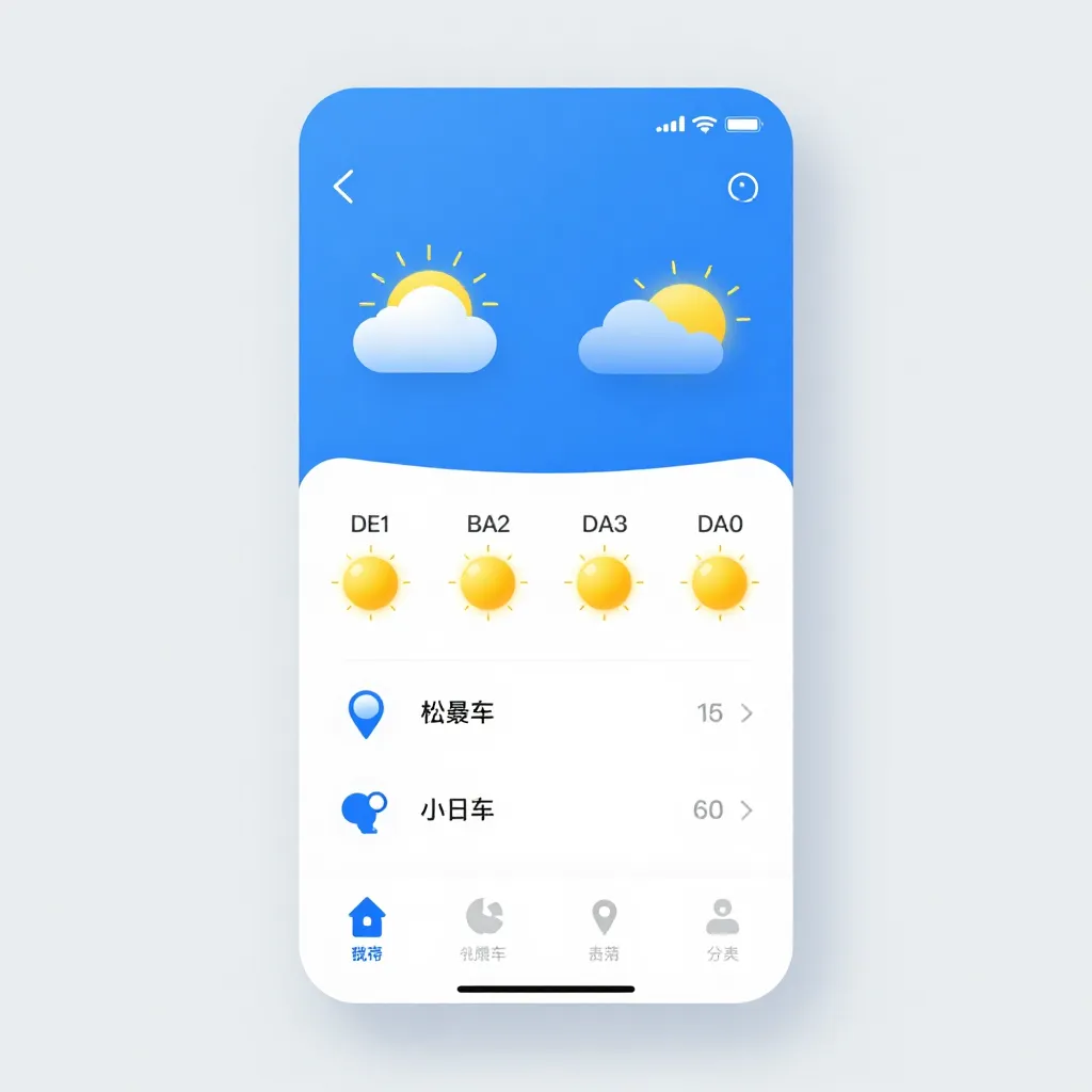 天気予報アプリデザイン
