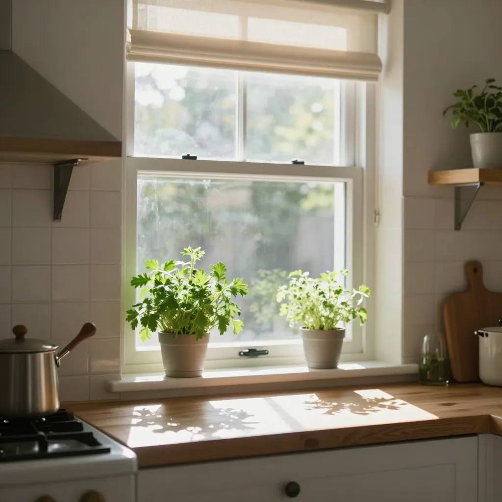 キッチンの窓辺