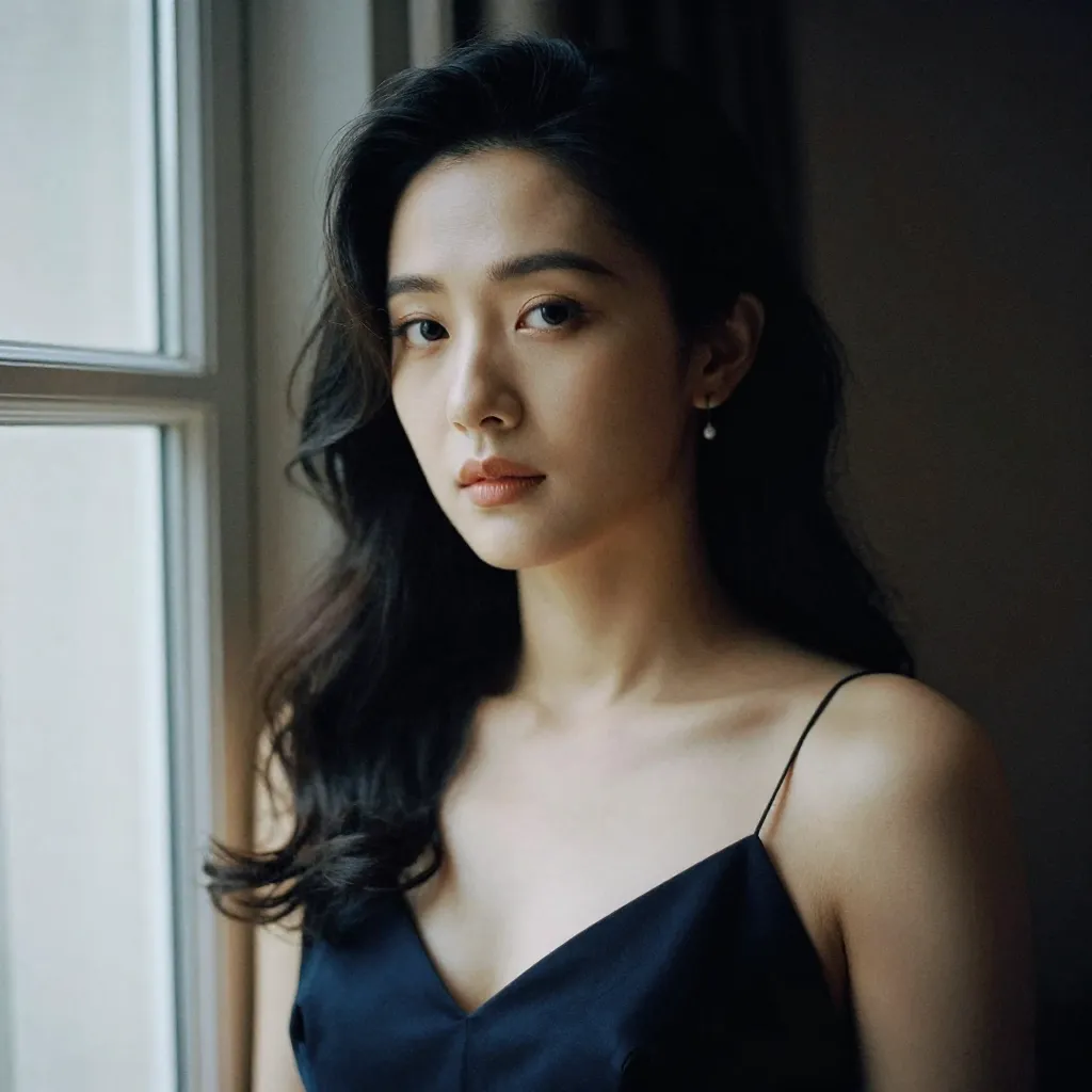 エレガントな夜のポーズ