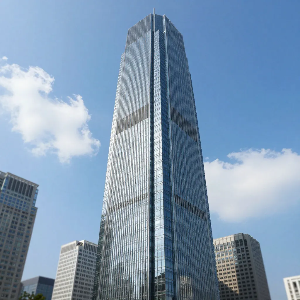 都市の超高層ビル写真