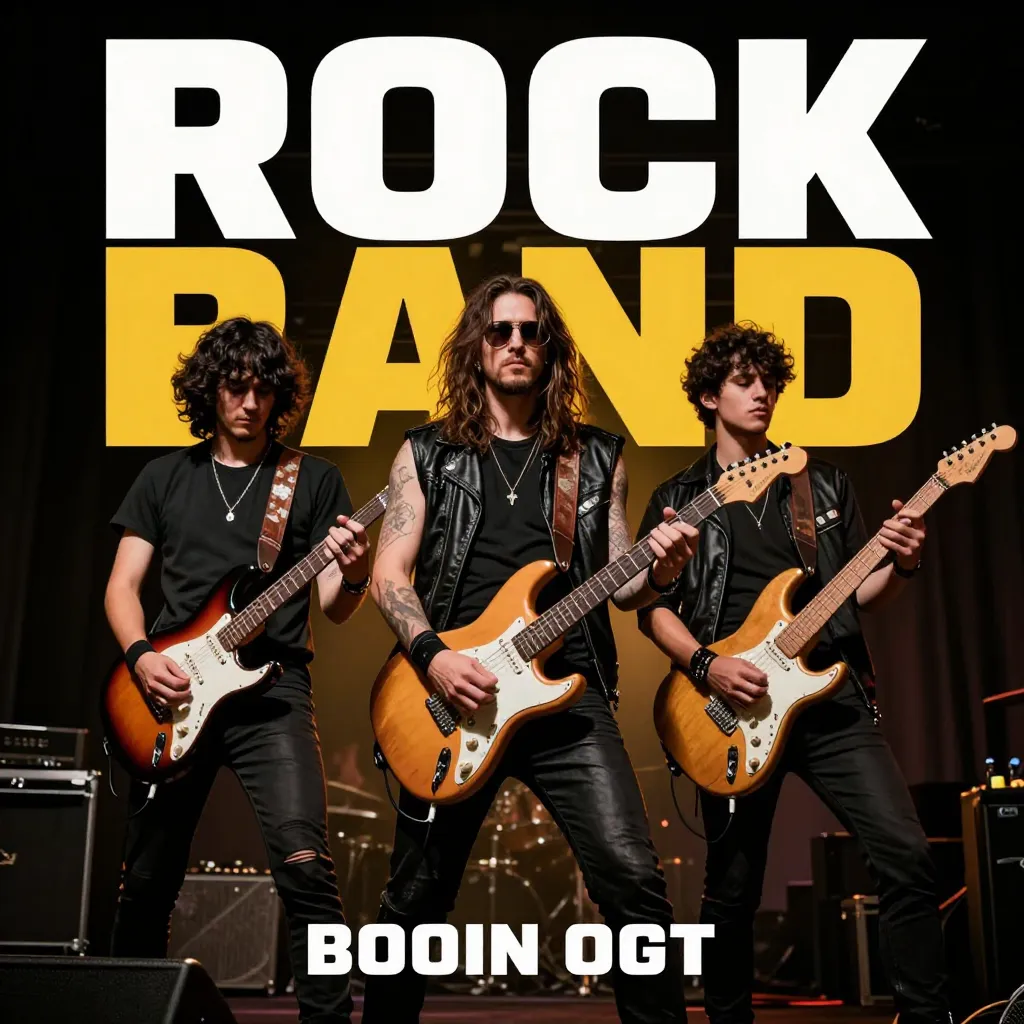 ロックバンドポスター