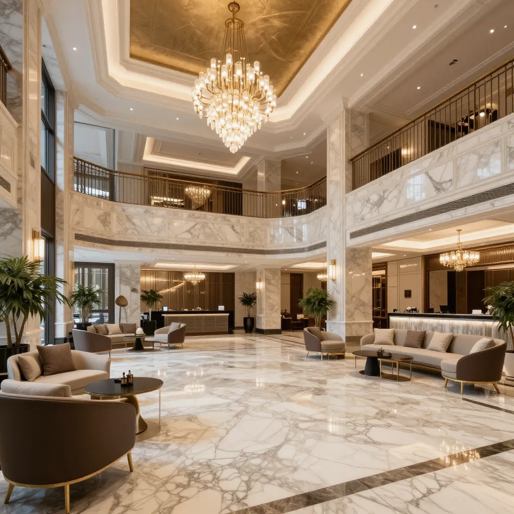 ラグジュアリーホテルロビー